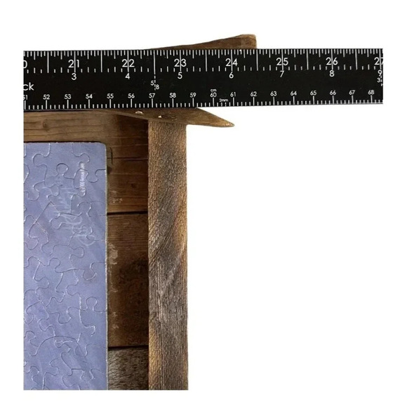 VTG Native American White Horse Wolves Wooden Framed Puzzle Arrow Art Decor - Picture 11 of 12